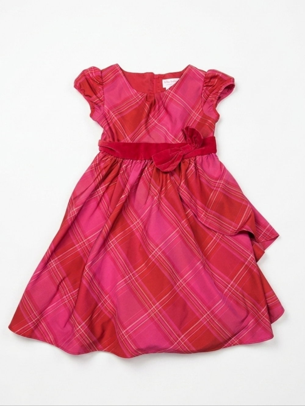 American Girl Bitty Baby Girls Holiday Dress Size 6 Red Plaid Christmas